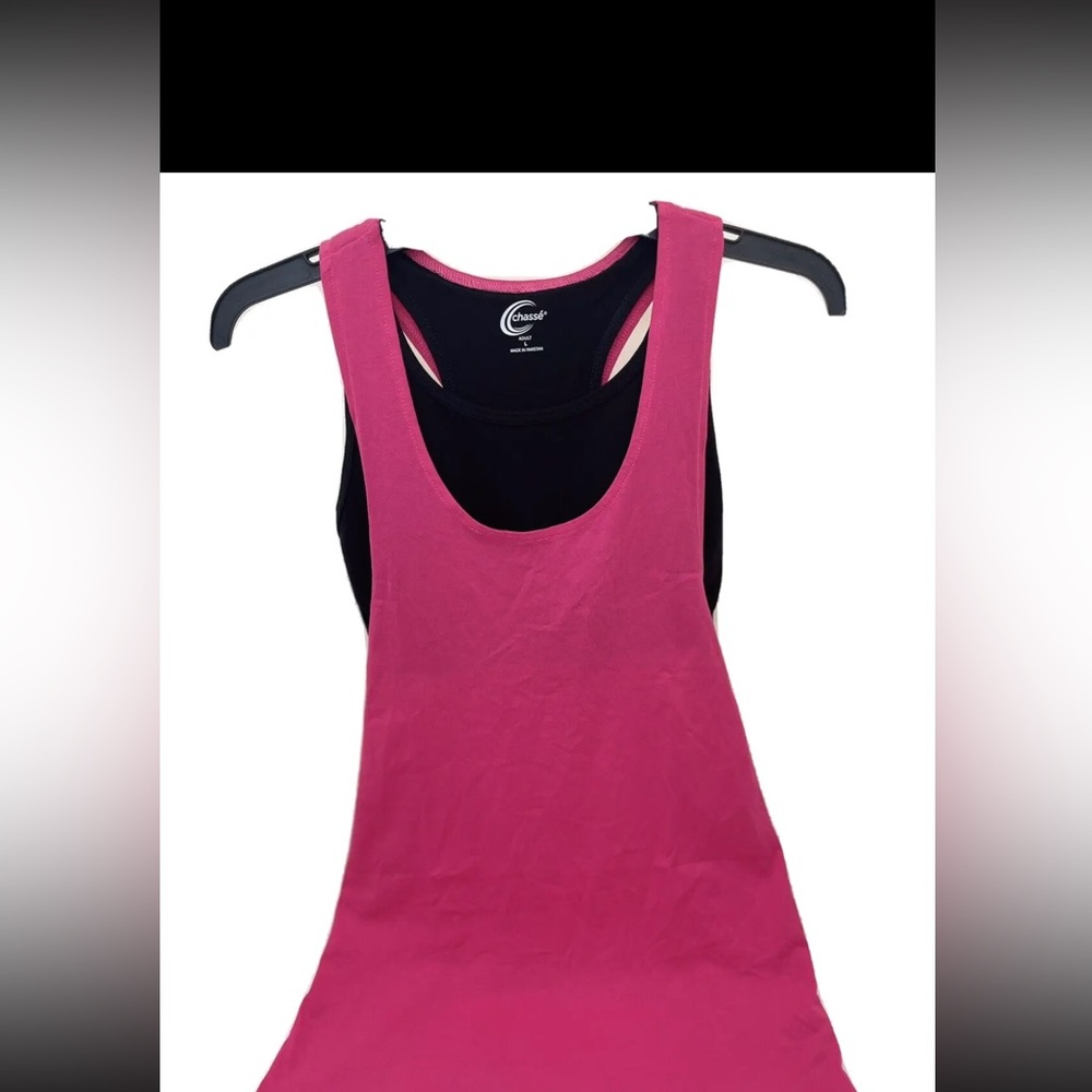 Chassé Cheerleading Bra Tank Combo Practice Wear Pink Black NWT Youth Size L